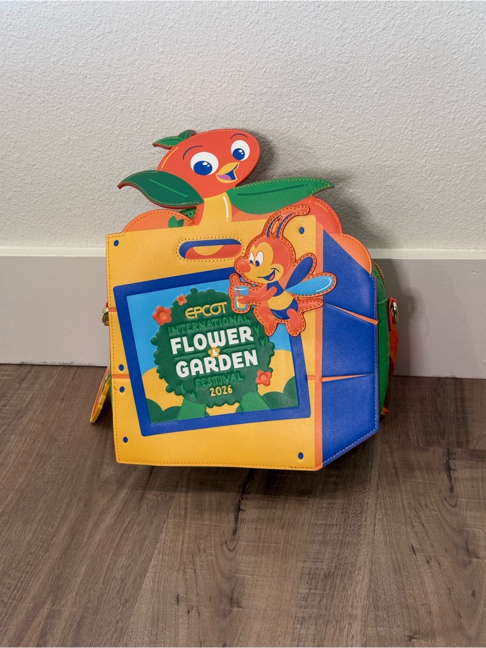 Disney Loungefly EPCOT 2026 Orange Bird Spike Convertible Backpack Bag